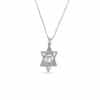 Silver Star of David and Chai Necklace