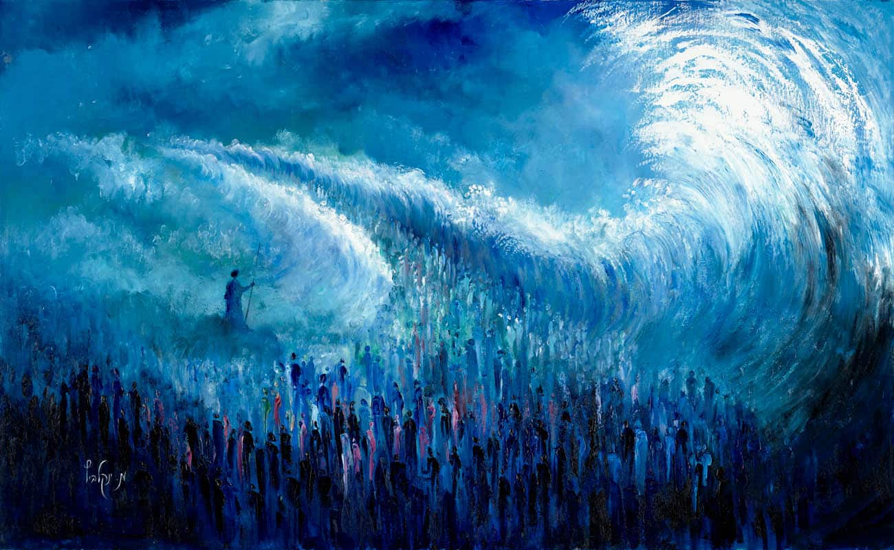 Parting of The Sea Exodus Painting Print