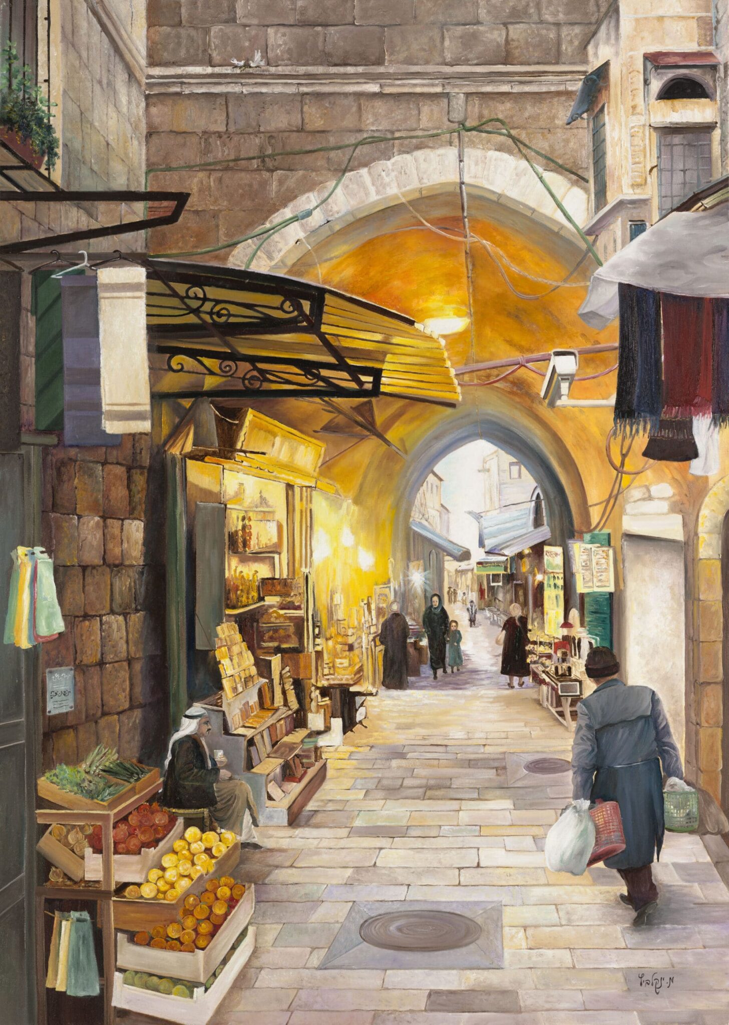 Muslim Quarter Painting Print