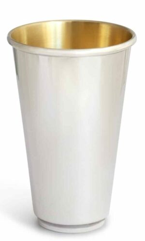 Modern Heavy Smooth and Clean Kiddush Cup