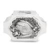 Square Sterling Silver Etrog Box with Intricate Details