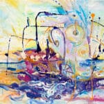 Contemporary Multicolored Noah’s Ark Painting