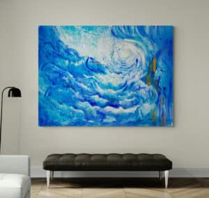 Blue Jacob’s Ladder Abstract Painting