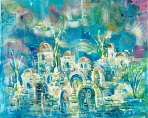Multicolored Jerusalem Light Festival Painting