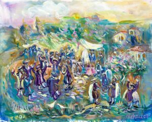 Hasidim Dancing Paintings