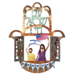 Am Yisrael Chai We Are Strong Together Hamsa Wall Hanging