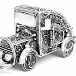Tiny Old Car Shape Filigree Design Besamim Box