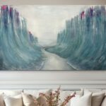 Stunning Blue and Purple Splitting of the Red Sea Painting (Copy)
