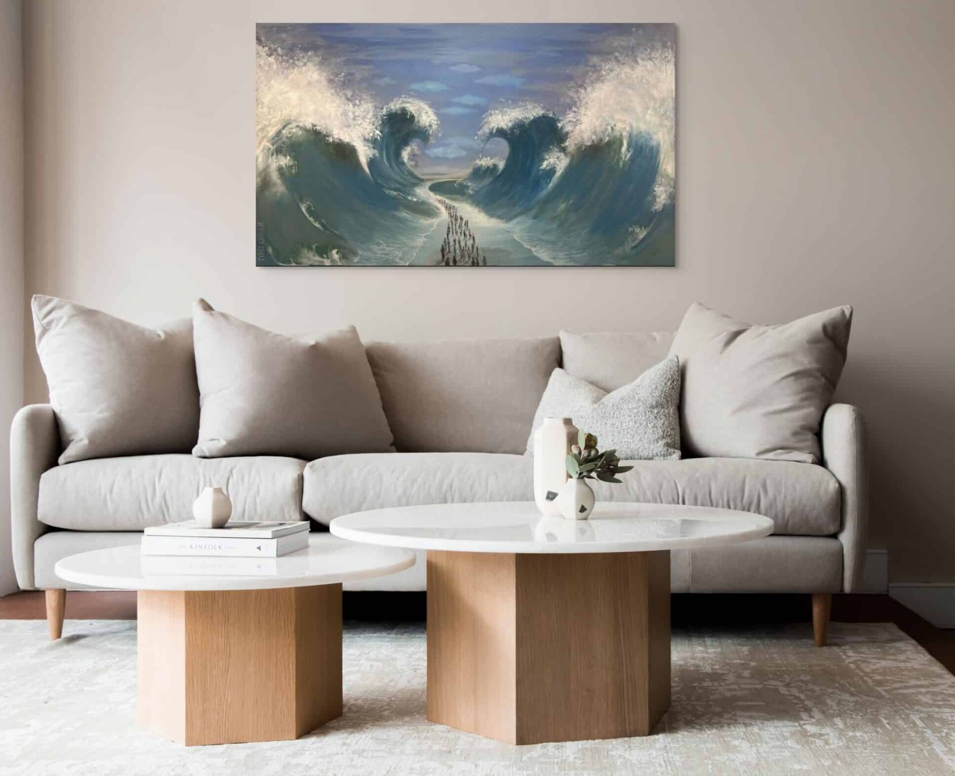 Unique Exodus Artwork with the Israelites Crossing the Red Sea