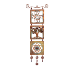 Copper Jewish Wall Art Am Yisrael Chai with Star of David