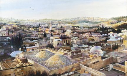 Jerusalem Old City Rooftops Print Painting